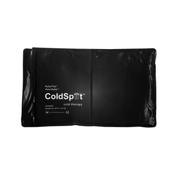 Fabrication Enterprises 11-1253-12 7 x 11 in. Relief Pak Heavy-Duty Black Urethane Reusable Cold Pack; Half Size - Pack of 12 11-1253-12 - main